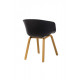 Dining chair P-08/790*570*560 Wood/plastic color Black Wind Furniture