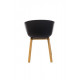 Dining chair P-08/790*570*560 Wood/plastic color Black Wind Furniture