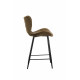 Bar stool B-22 /1010*530*570 black metal/fabric corduroy cappuccino Vetro Furniture