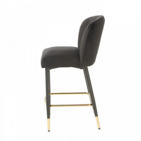 Bar stool B-126/440*430*910 corduroy color Black/painted metal Wind Furniture