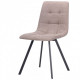 Dining chair Harlem 850*460*560 Steel/Textile, black/melange latte AMF