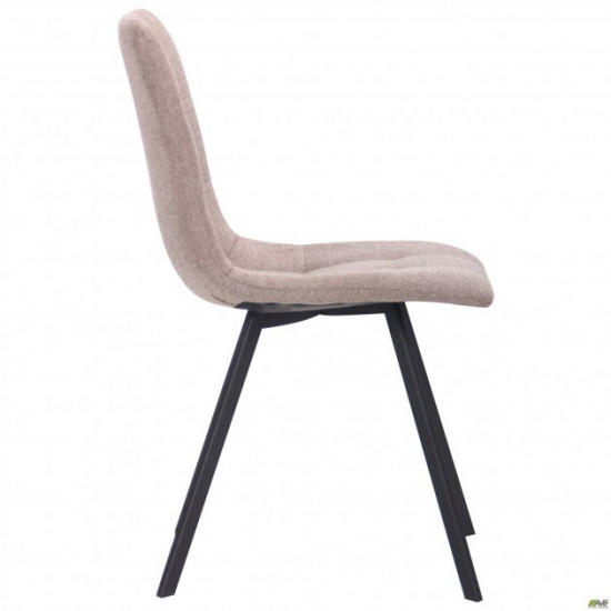 Dining chair Harlem 850*460*560 Steel/Textile, black/melange latte AMF