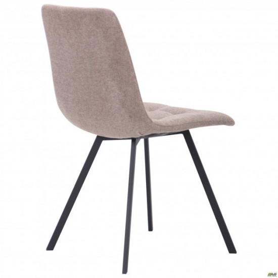 Dining chair Harlem 850*460*560 Steel/Textile, black/melange latte AMF