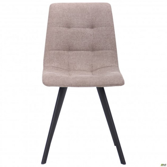 Dining chair Harlem 850*460*560 Steel/Textile, black/melange latte AMF