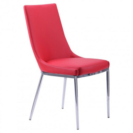 Kitchen chair Catalonia 860*460*560 Metal/leatherette, color chrome/Red AMF