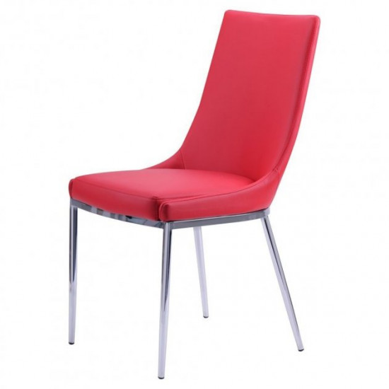 Kitchen chair Catalonia 860*460*560 Metal/leatherette, color chrome/Red AMF