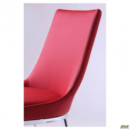 Kitchen chair Catalonia 860*460*560 Metal/leatherette, color chrome/Red AMF