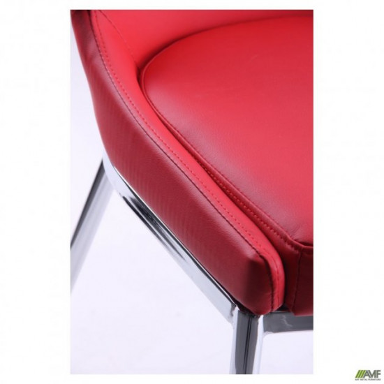 Kitchen chair Catalonia 860*460*560 Metal/leatherette, color chrome/Red AMF