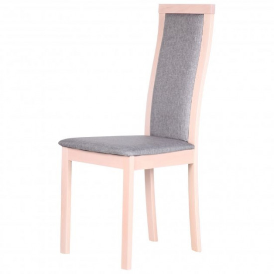 Dining chair Burton 1000*450*540 Wood Beech/Textiles, color bleached beech/cappuccino AMF