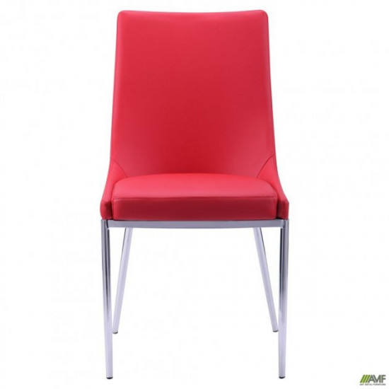 Kitchen chair Catalonia 860*460*560 Metal/leatherette, color chrome/Red AMF