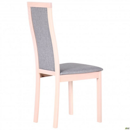 Dining chair Burton 1000*450*540 Wood Beech/Textiles, color bleached beech/cappuccino AMF