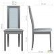 Dining chair Burton 1000*450*540 Wood Beech/Textiles, color bleached beech/cappuccino AMF