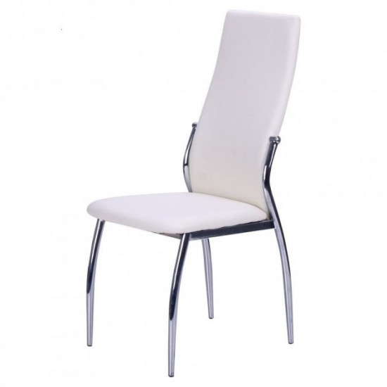 Kitchen chair Carter 900*440*570 Metal/leatherette, chrome/milk color AMF