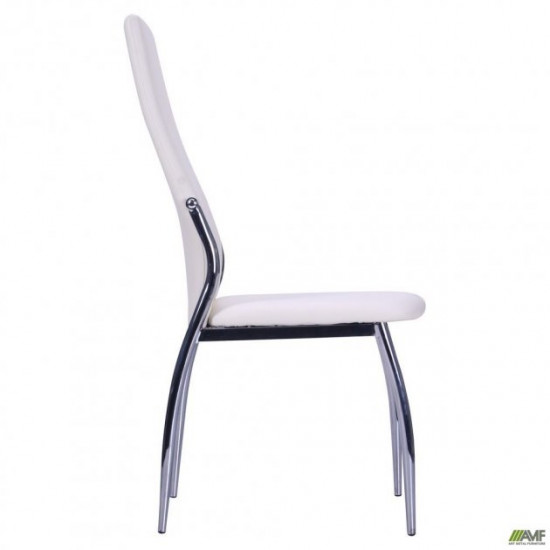 Kitchen chair Carter 900*440*570 Metal/leatherette, chrome/milk color AMF