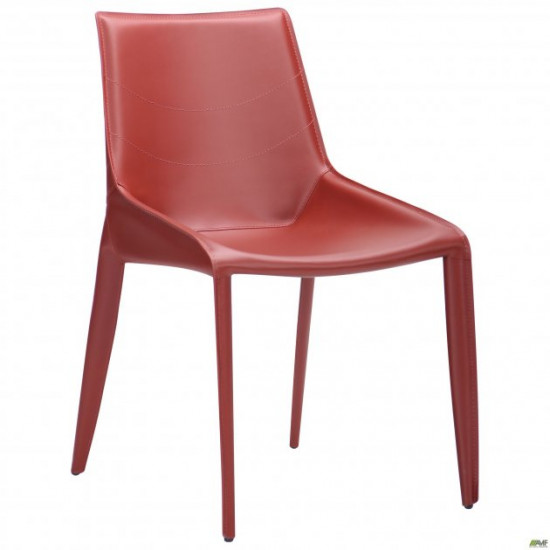 Chair Tuscan red beans leather 830*510*620 Steel/Leather, red AMF