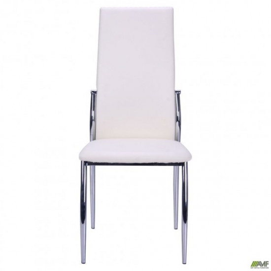 Kitchen chair Carter 900*440*570 Metal/leatherette, chrome/milk color AMF