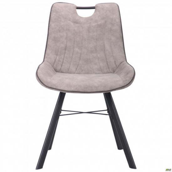 Dining chair Hazer 870*540*630 Steel/Textile, black/cowboy taupe AMF