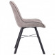 Dining chair Hazer 870*540*630 Steel/Textile, black/cowboy taupe AMF