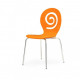 Dining chair Lev 480*430*820 (stackable) Metal/wood, color Orange Group SDM