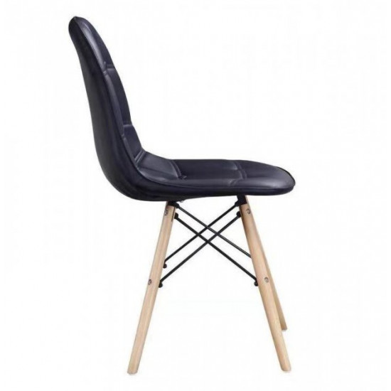 Dining chair Tower Soft 460*420*820 Wood/leatherette, color Black/Beech Group SDM