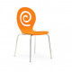 Dining chair Lev 480*430*820 (stackable) Metal/wood, color Orange Group SDM