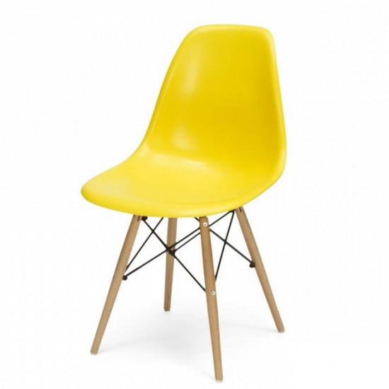 Dining chair Tower Wood 460*420*820 Wood/Plastic, color Yellow/Beech Group SDM