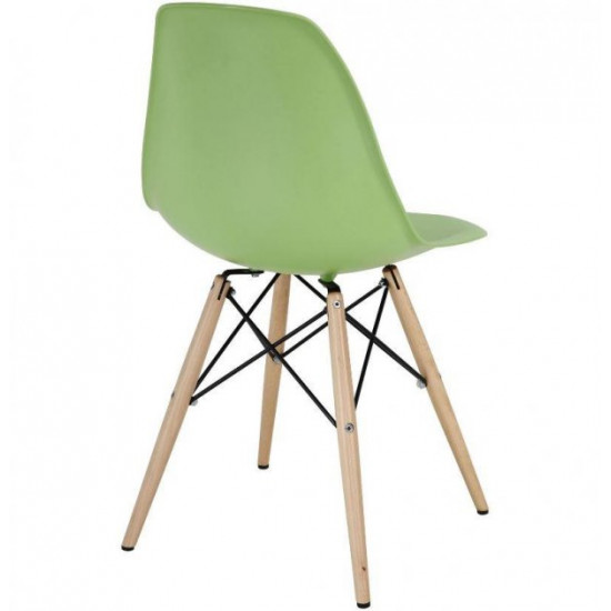 Dining chair Tower Wood 460*420*820 Wood/plastic, color Green/Beech Group SDM