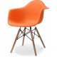 Armchair Tower Wood 620*620*800 Wood/plastic, color Orange/Beech Group SDM