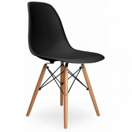 Dining chair Tower Wood 460*420*820 Plastic/Wood, color Black/Beech Group SDM