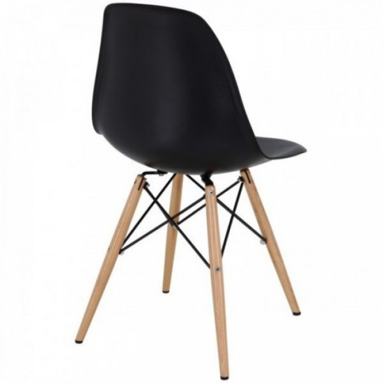 Dining chair Tower Wood 460*420*820 Plastic/Wood, color Black/Beech Group SDM