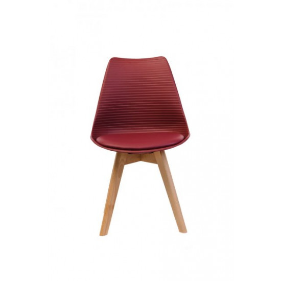 Dining chair P-01/800*480*560 Wood/plastic+leatherette color Burgundy Wind Furniture