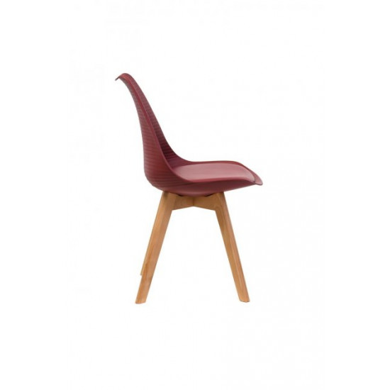 Dining chair P-01/800*480*560 Wood/plastic+leatherette color Burgundy Wind Furniture