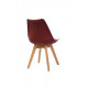 Dining chair P-01/800*480*560 Wood/plastic+leatherette color Burgundy Wind Furniture