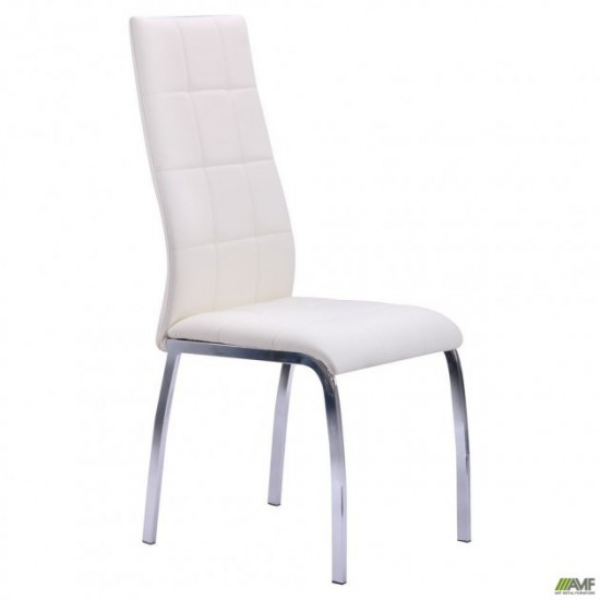 Dining chair Castile 101*430*530 Metal/Leatherette, chrome color/Milk AMF