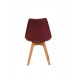 Dining chair P-01/800*480*560 Wood/plastic+leatherette color Burgundy Wind Furniture