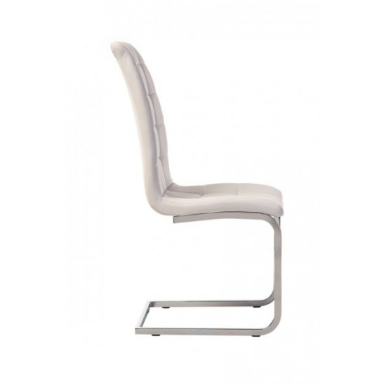 Dining chair S-117 /1060*425*580 chrome plated metal / leatherette color White Wind Furniture