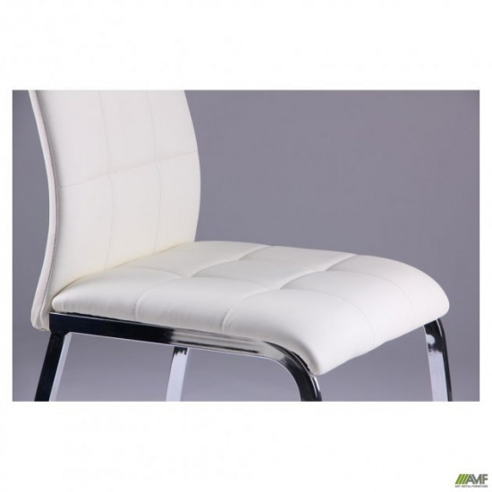 Dining chair Castile 101*430*530 Metal/Leatherette, chrome color/Milk AMF