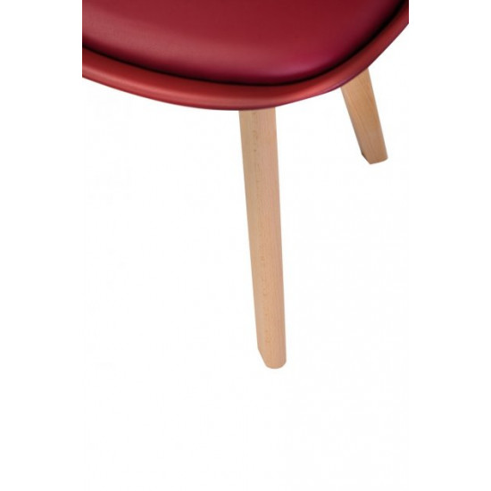 Dining chair P-01/800*480*560 Wood/plastic+leatherette color Burgundy Wind Furniture