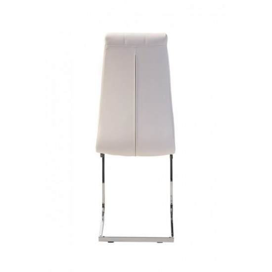 Dining chair S-117 /1060*425*580 chrome plated metal / leatherette color White Wind Furniture