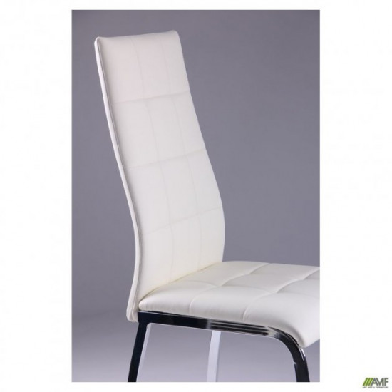 Dining chair Castile 101*430*530 Metal/Leatherette, chrome color/Milk AMF