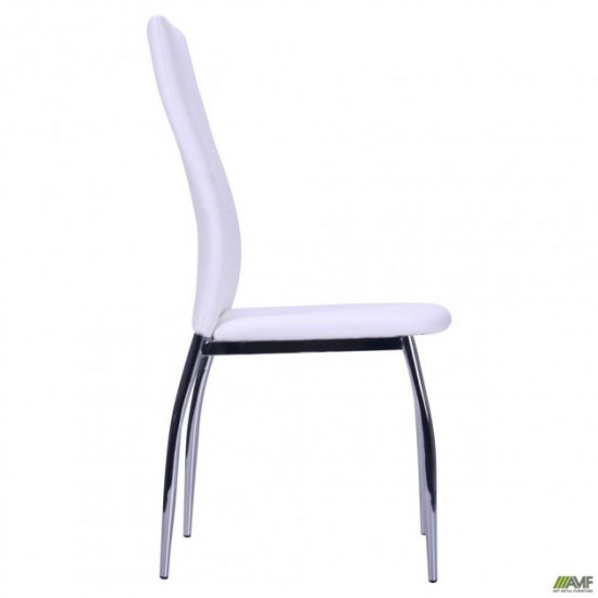 Dining chair Nicholas 1000*440*530 Metal/Leatherette, chrome/White AMF