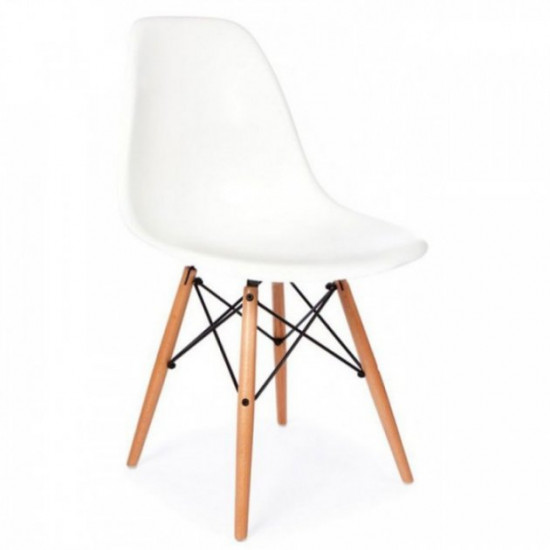 Dining chair Tower Wood 460*420*820 Wood/plastic, color White/Beech Group SDM