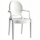 Dining chair Doris 540*430*930 (with armrests) Plastic, color White Group SDM