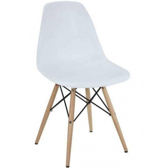 Dining chair Tower Wood 460*420*820 Wood/plastic, color White/Beech Group SDM