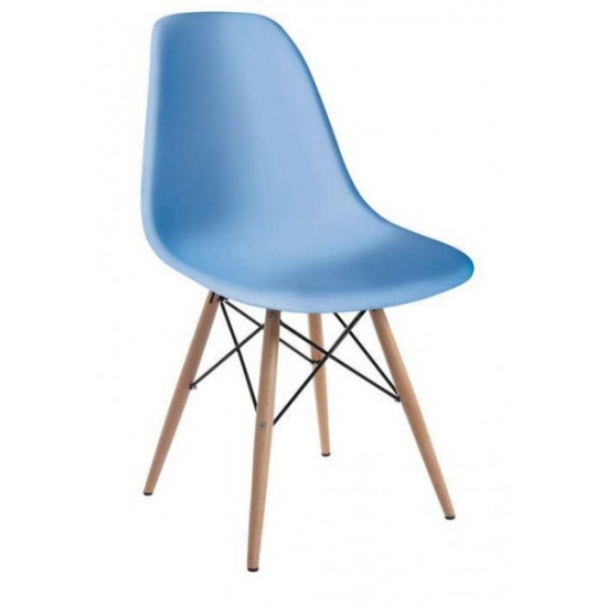 Dining chair Tower Wood 460*420*820 Wood/plastic, color Blue/Beech Group SDM