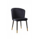 Soft dining chair M-36 /800*550*565 metal/fabric color Indigo Wind Furniture