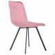 Dining chair Harlem 850*460*560 Steel/Textile, color black/velor pink antique AMF