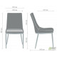 Kitchen chair Catalonia 860*460*560 Metal/leatherette, color chrome/gray quartz AMF