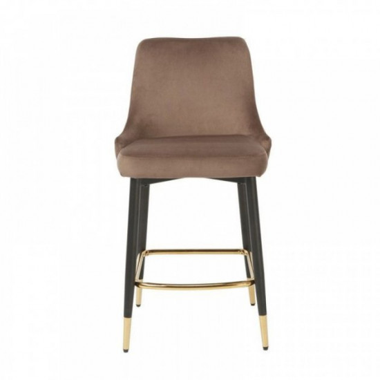 Bar stool B-128/390*470*910 corduroy color Mocha/painted metal Wind Furniture