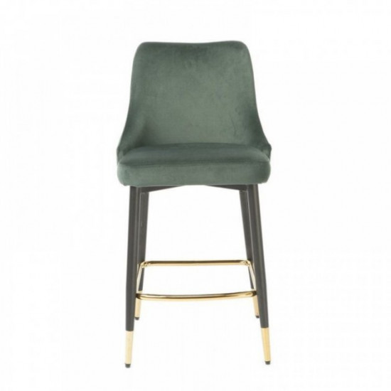 Bar stool B-128/390*470*910 corduroy color Emerald/painted metal Wind Furniture